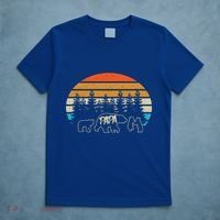 Vintage Papa Bear With Three Cute Bear Cubs Gift T-Shirt thumb 5