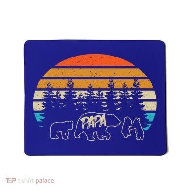 Vintage Papa Bear With Three Cute Bear Cubs Gift Mousepad