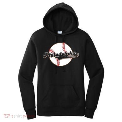 Vintage Philadelphia Baseball Throwback Retro Women's Hoodie