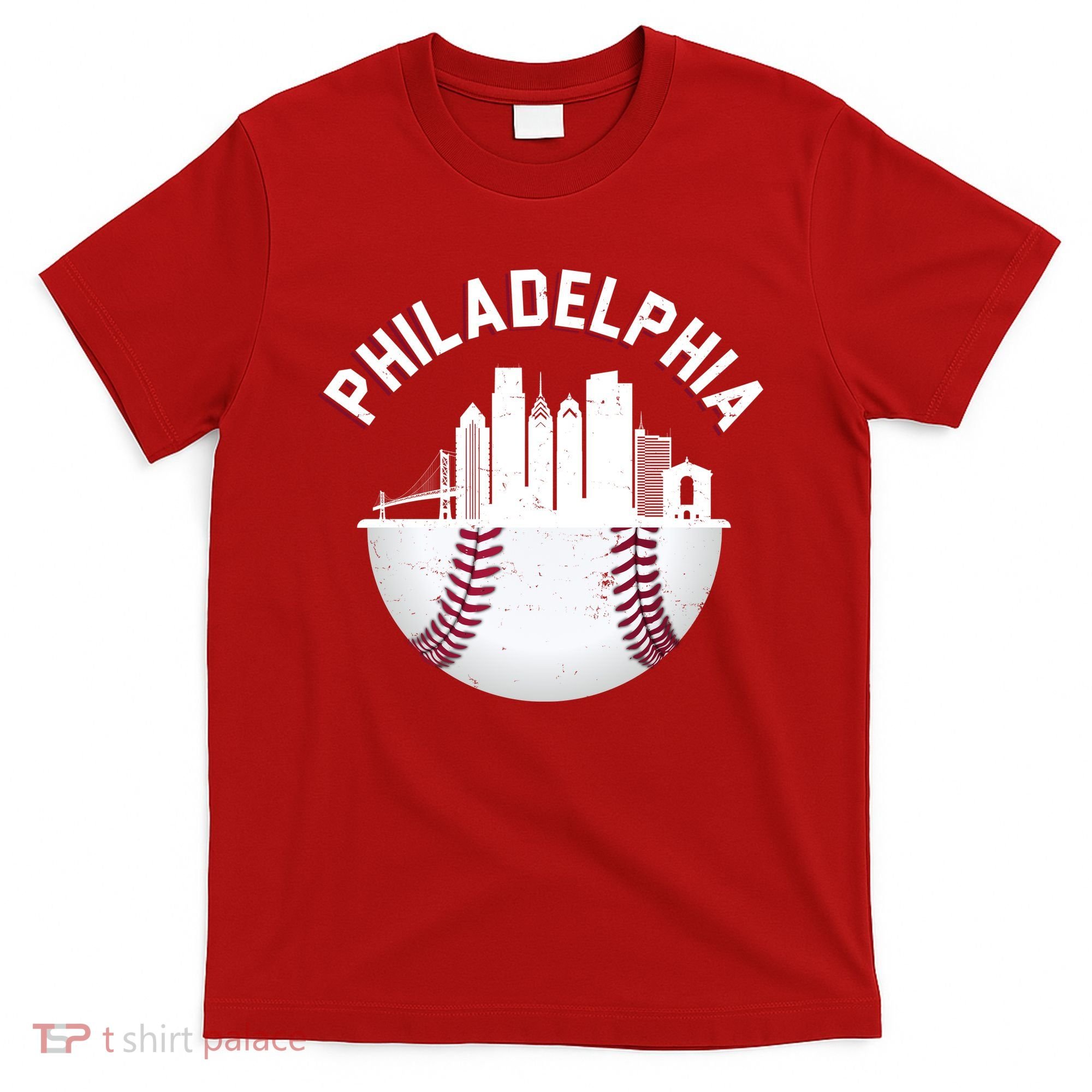 Vintage Philadelphia Baseball Retro Skyline T-Shirt