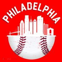 Vintage Philadelphia Baseball Retro Skyline T-Shirt thumb 7