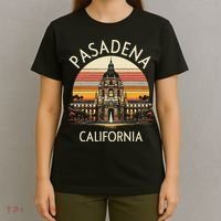 Vintage Pasadena Ca Retro Sunset City Hall Souvenir T-Shirt thumb 4