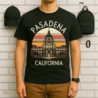 Vintage Pasadena Ca Retro Sunset City Hall Souvenir T-Shirt thumb 6