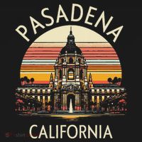 Vintage Pasadena Ca Retro Sunset City Hall Souvenir T-Shirt thumb 7