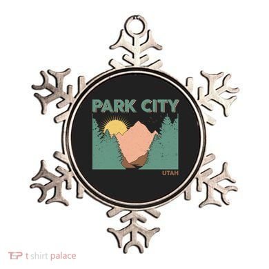 Vintage Park City Utah Mountain Forest Ornament