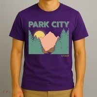 Vintage Park City Utah Mountain Forest T-Shirt thumb 3