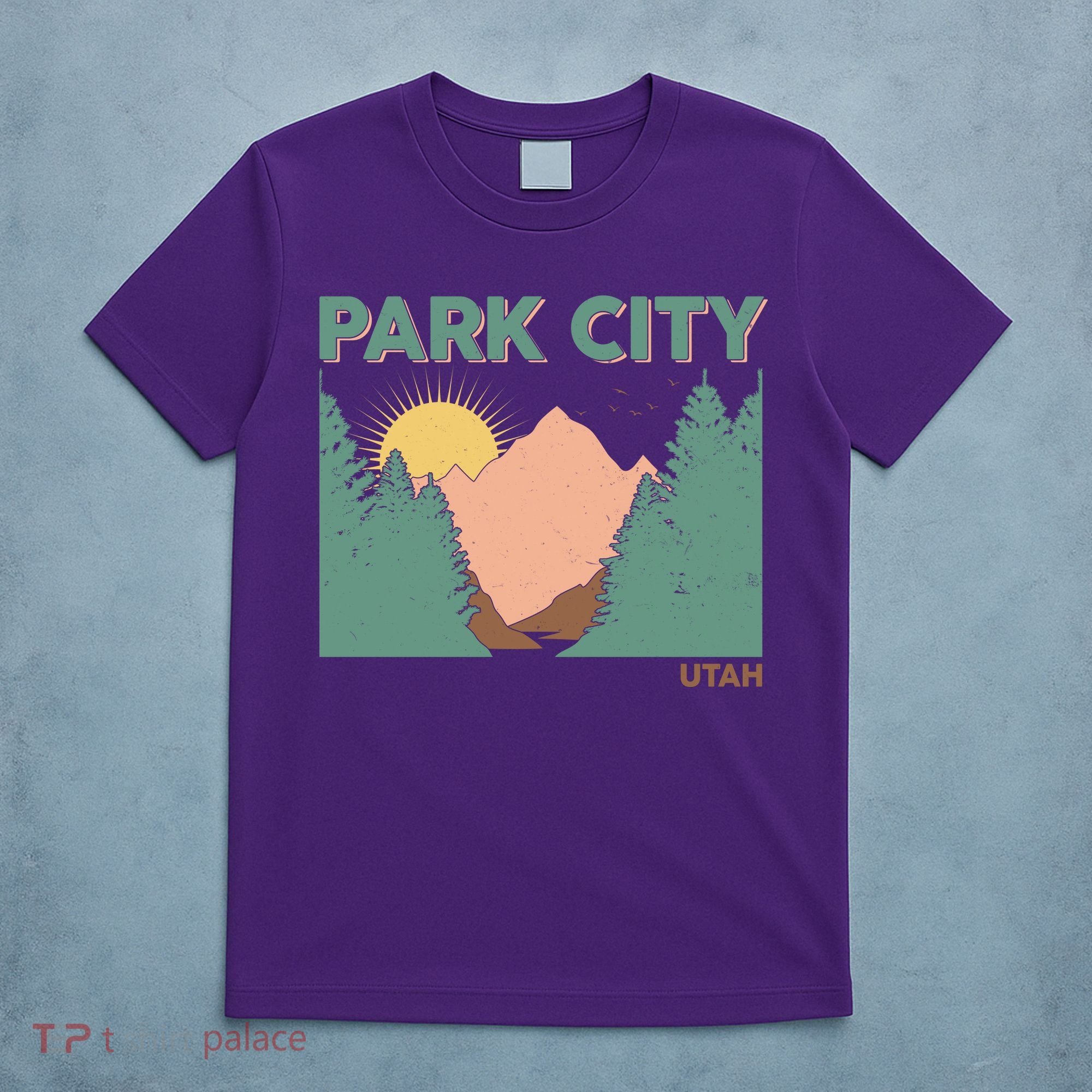 Vintage Park City Utah Mountain Forest T-Shirt