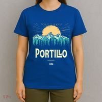 Vintage Portillo Chile Souvenir Hiking Sunset Gift T-Shirt thumb 4