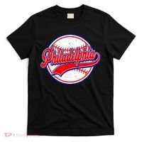 Vintage Philadelphia Cityscape Baseball Lover Wos T-Shirt thumb 0