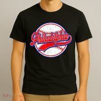 Vintage Philadelphia Cityscape Baseball Lover Wos T-Shirt thumb 3