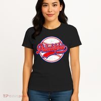 Vintage Philadelphia Cityscape Baseball Lover Wos Women's T-Shirt thumb 4