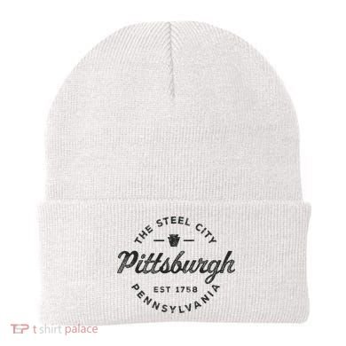 Vintage Pittsburgh Circle Logo Retro Throwback Souvenir Beanie