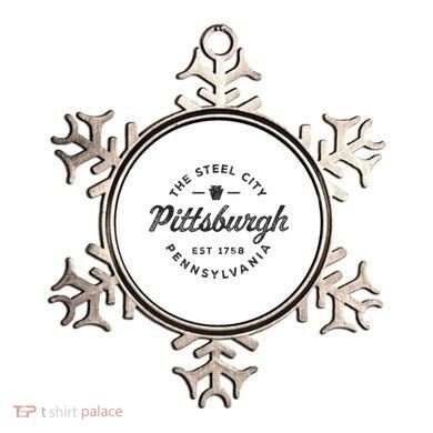 Vintage Pittsburgh Circle Logo Retro Throwback Souvenir Ornament
