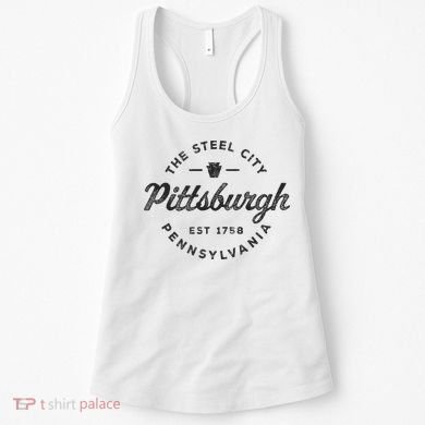 Vintage Pittsburgh Circle Logo Retro Throwback Souvenir Women's Tank Top