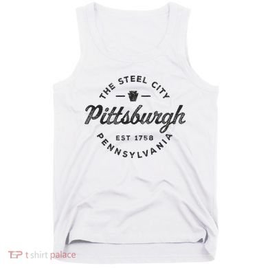 Vintage Pittsburgh Circle Logo Retro Throwback Souvenir Tank Top