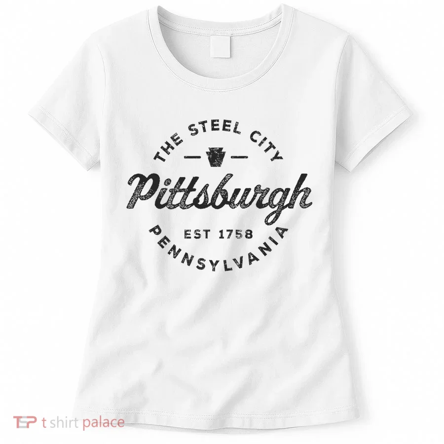 Vintage Pittsburgh Circle Logo Retro Throwback Souvenir Women's T-Shirt