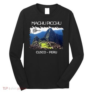 Vintage Peru Cusco Machu Picchu Llama Jersey Souvenir Long Sleeve Shirt