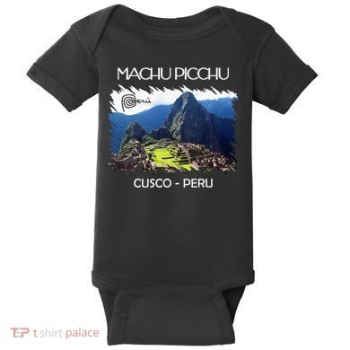 Vintage Peru Cusco Machu Picchu Llama Jersey Souvenir Baby Bodysuit
