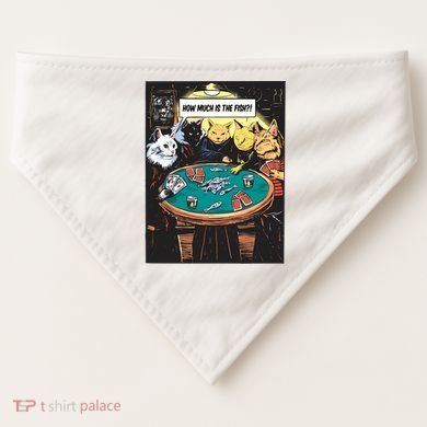 Vintage Poker Cats USA-Made Doggie Bandana