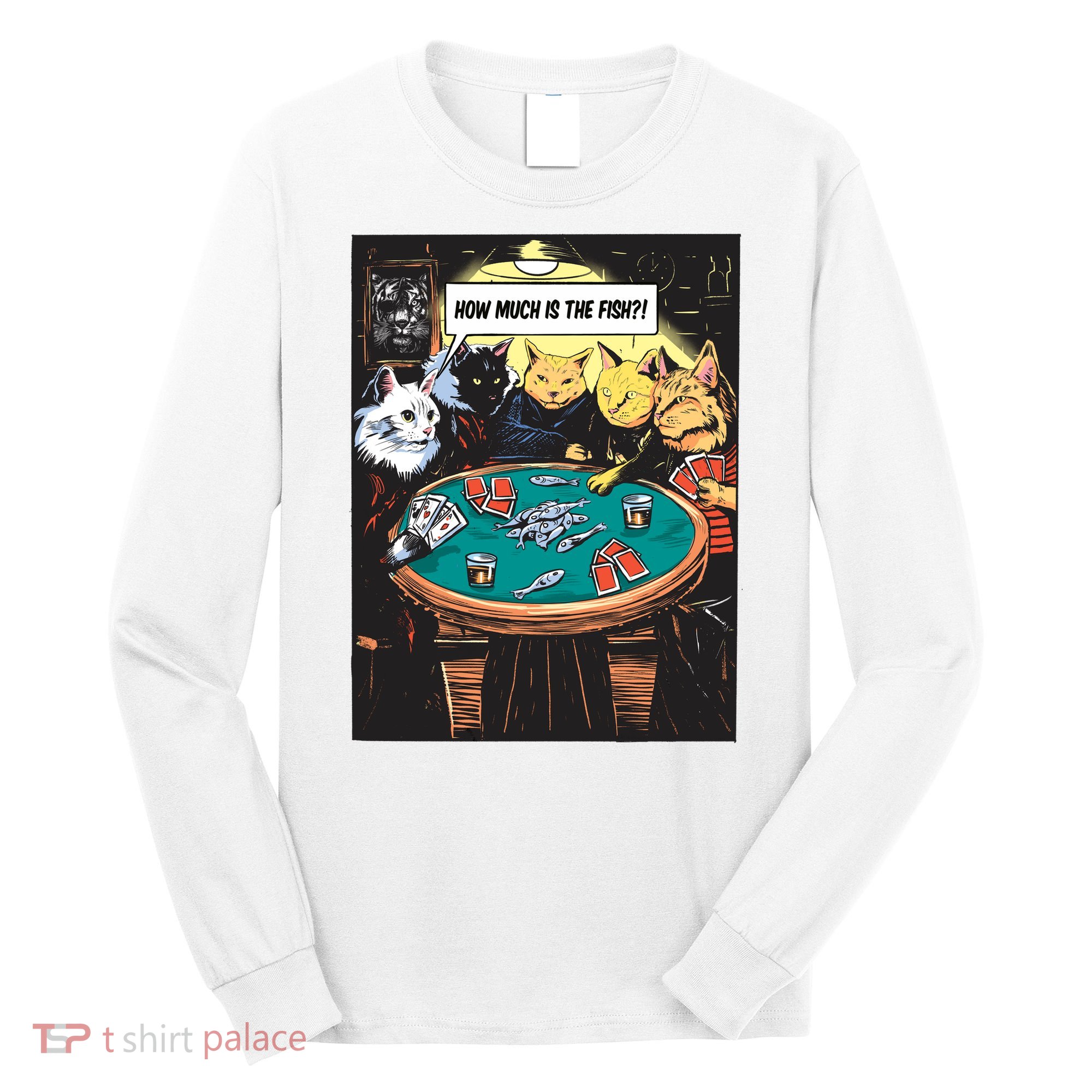 Vintage Poker Cats Long Sleeve Shirt