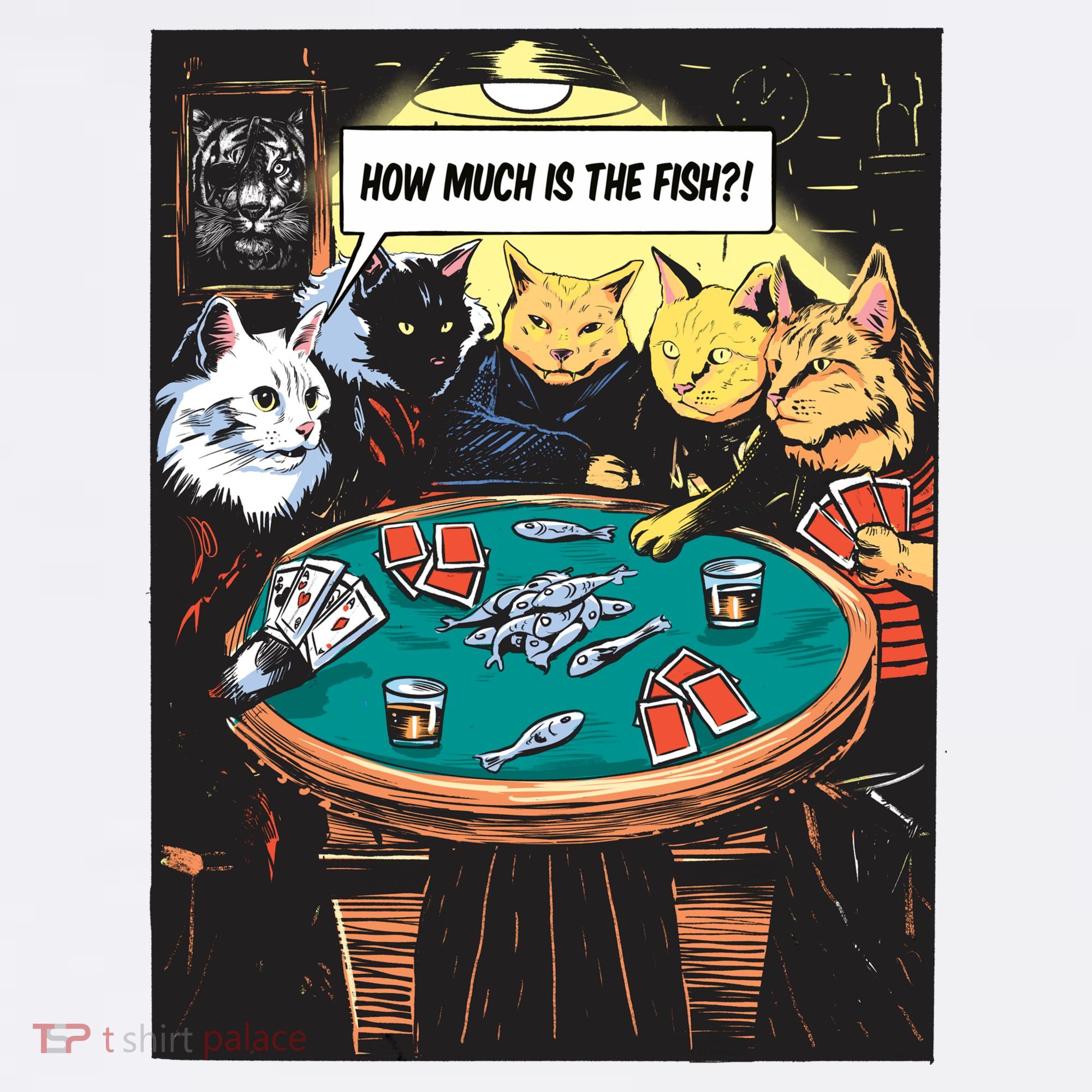 Vintage Poker Cats T-Shirt