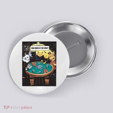 Vintage Poker Cats Button