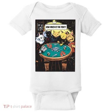 Vintage Poker Cats Baby Bodysuit