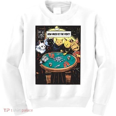 Vintage Poker Cats Kids Sweatshirt