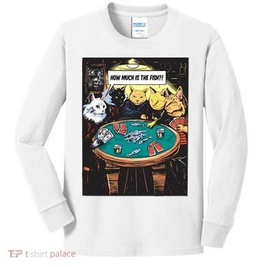 Vintage Poker Cats Kids Long Sleeve Shirt