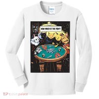 Vintage Poker Cats Kids Long Sleeve Shirt thumb 0