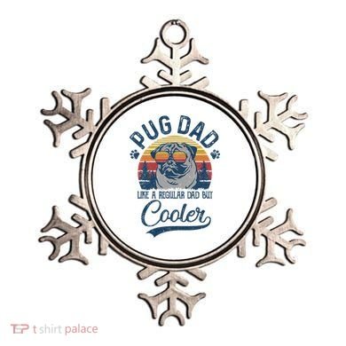 Vintage Pug Dad Like A Regular Dad But Cooler Funny Ornament