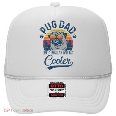 Vintage Pug Dad Like A Regular Dad But Cooler Funny Hat