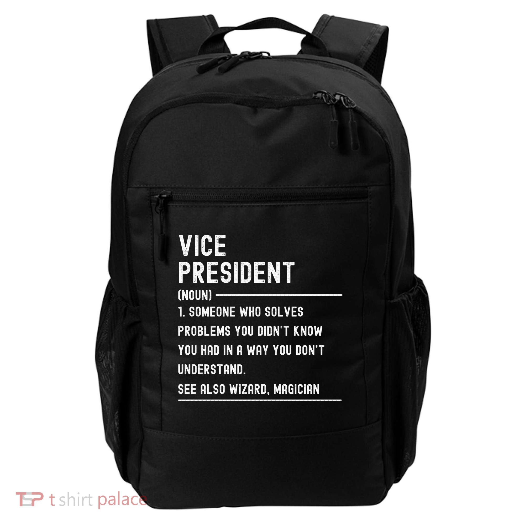 Vice President Definition Funny Gift Funny Job Title Gift Backpack