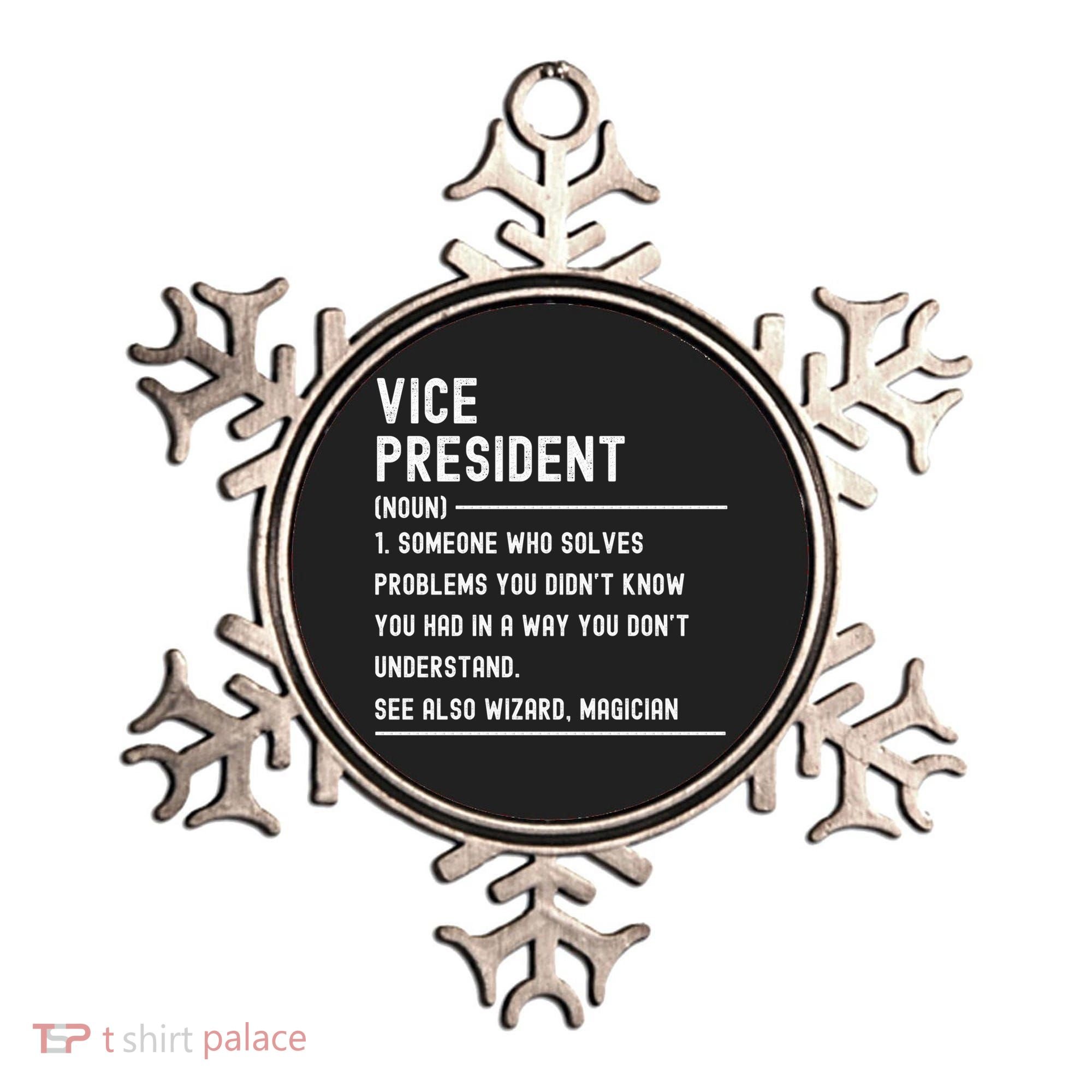 Vice President Definition Funny Gift Funny Job Title Gift Ornament