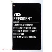 Vice President Definition Funny Gift Funny Job Title Gift Golf Towel thumb 0