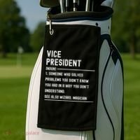 Vice President Definition Funny Gift Funny Job Title Gift Golf Towel thumb 2