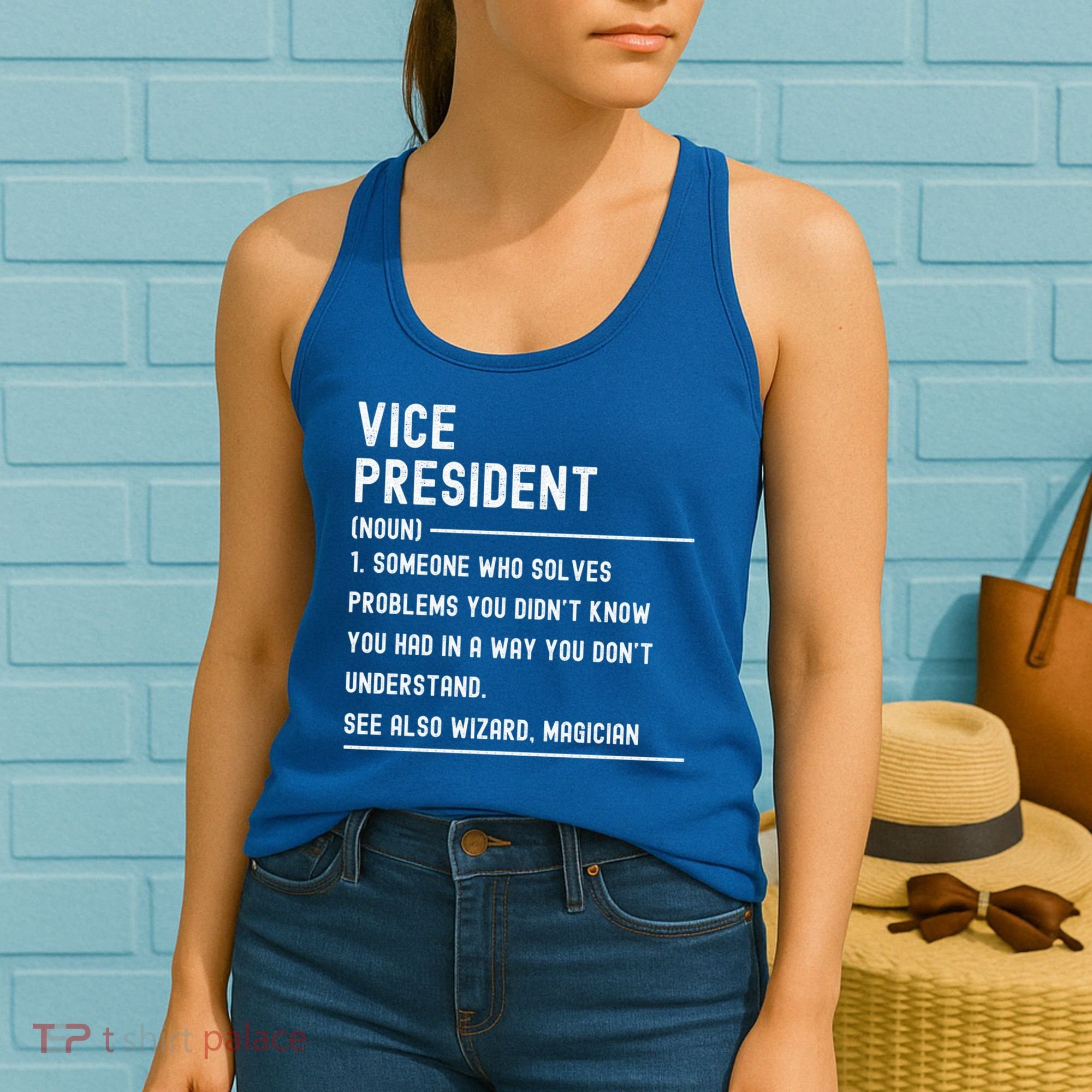 Vice President Definition Funny Gift Funny Job Title Gift Women's Tank Top