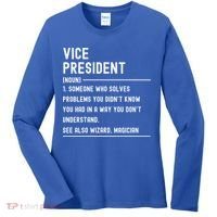Vice President Definition Funny Gift Funny Job Title Gift Women's Long Sleeve Shirt thumb 0