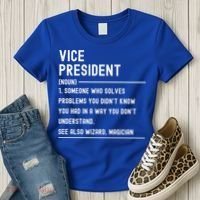 Vice President Definition Funny Gift Funny Job Title Gift Women's T-Shirt thumb 3