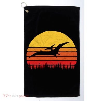 Vintage Pterodactyl Dinosaur Giftgift Retro Sun Golf Towel