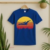 Vintage Pterodactyl Dinosaur Giftgift Retro Sun T-Shirt thumb 2