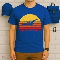 Vintage Pterodactyl Dinosaur Giftgift Retro Sun T-Shirt thumb 6