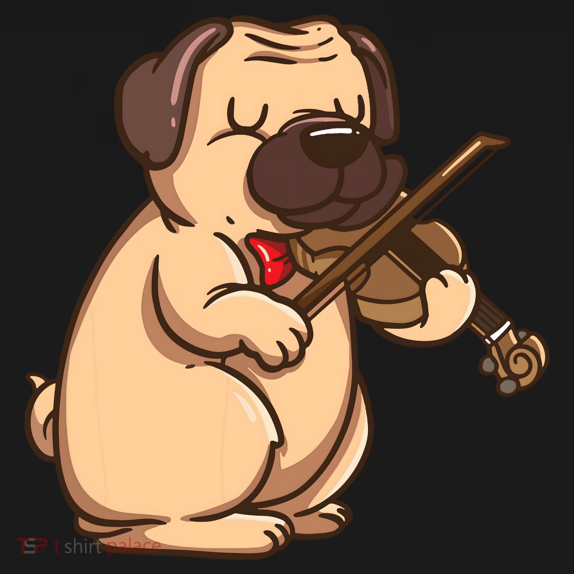 Violinist Pug Dog Violin Viola Player Music Lover Gift Girl Visor
