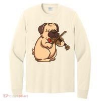 Violinist Pug Dog Violin Viola Player Music Lover Gift Girl Long Sleeve Shirt thumb 0
