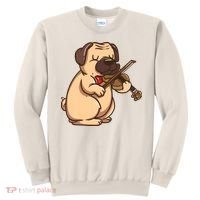 Violinist Pug Dog Violin Viola Player Music Lover Gift Girl Sweatshirt thumb 0