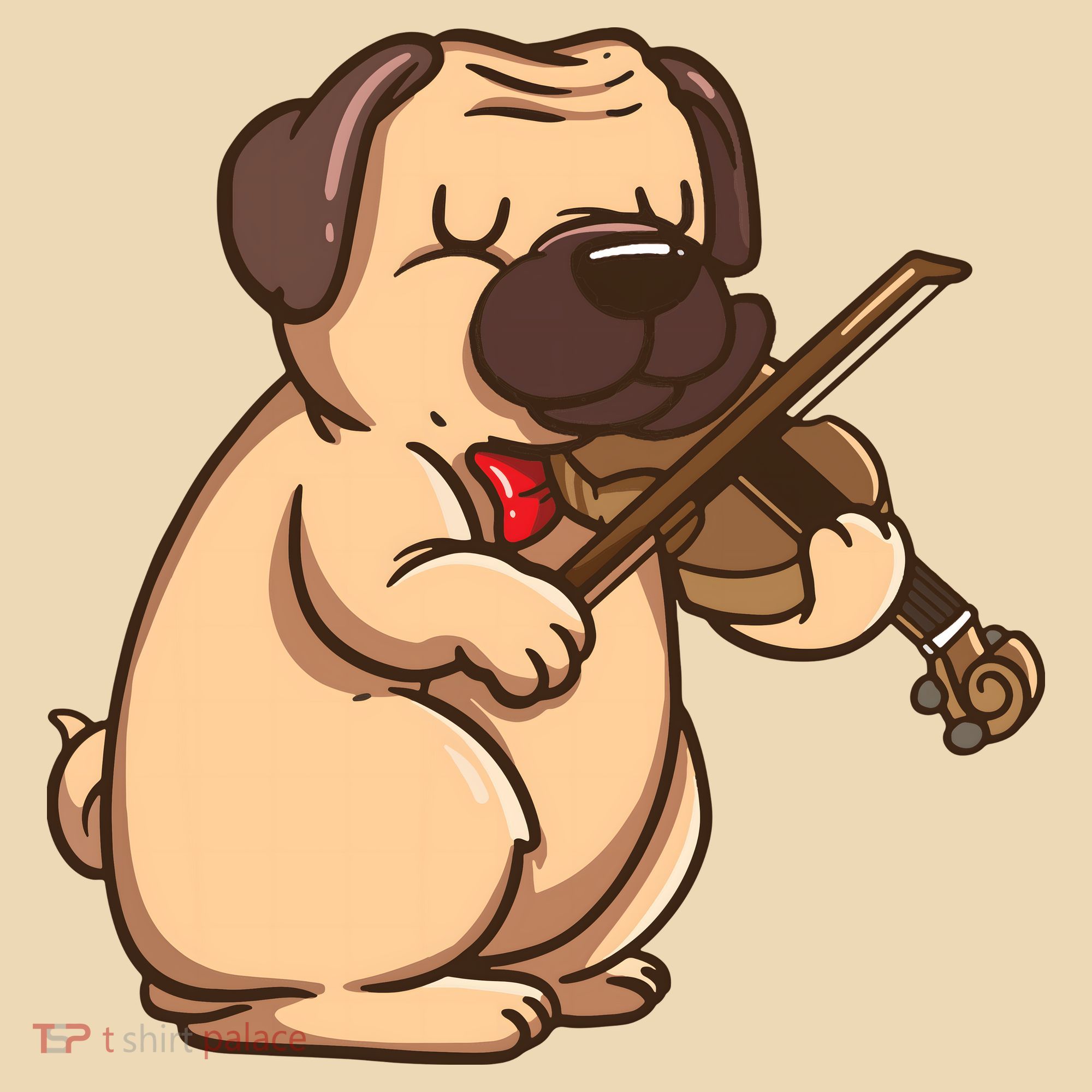 Violinist Pug Dog Violin Viola Player Music Lover Gift Girl Women's Tank Top
