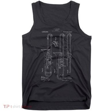 Vintage Patent Drawing 1913 Trombone Player Gift Tank Top
