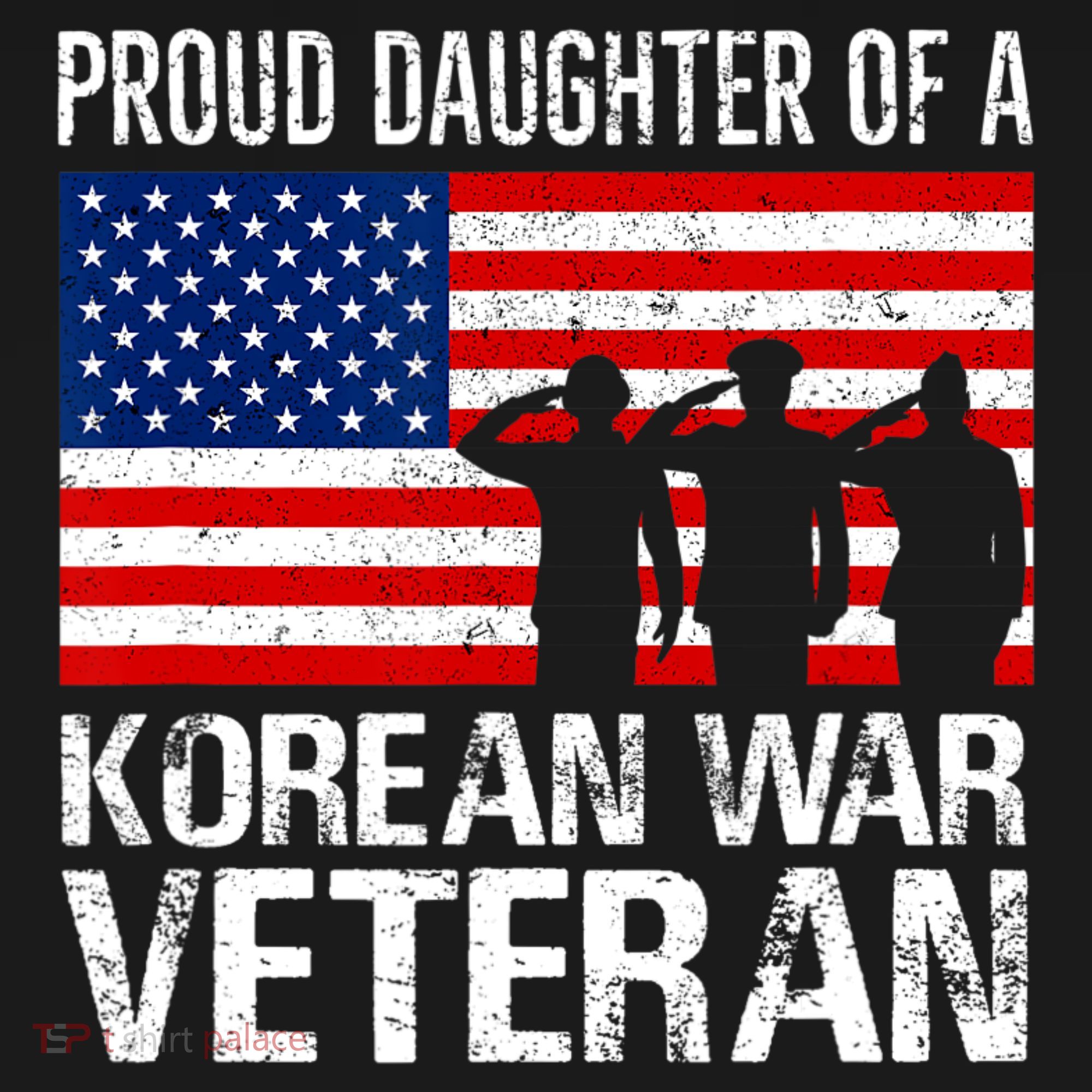 Vintage Proud Daughter Of A Korean War Veteran T-Shirt