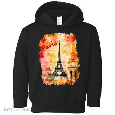 Vintage Paris Eiffel Tower Toddler Hoodie