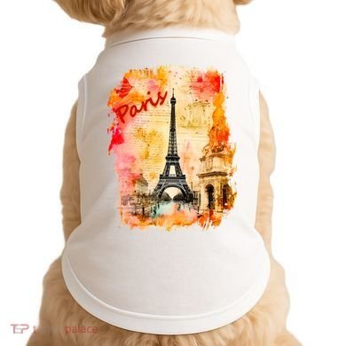 Vintage Paris Eiffel Tower Doggie Tank